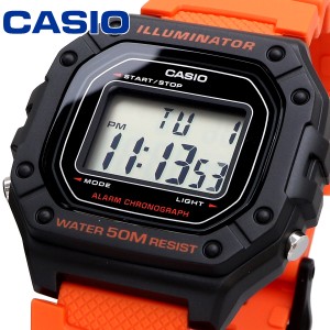 CASIO 腕時計 ゆうパケット チプカシ 海外モデル スクエア モデル キッズ メンズ W-218H-4B2