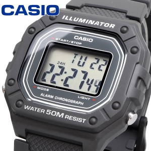 CASIO 腕時計 ゆうパケット チプカシ 海外モデル スクエア モデル キッズ メンズ W-218H-8A