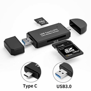 USB3.0 Type-C SDカードリーダー マルチカードリーダー 写真 動画 音楽 データ移行 Micro SD SDカード タイプC PC Macbook Samsung Andro