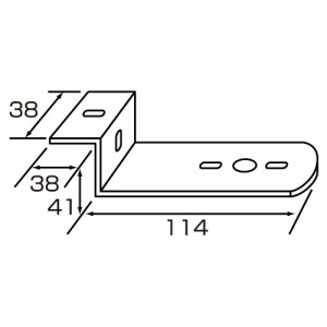 バスマーカー サイドマーカー ジェットイノウエ マーカーランプ取付ステー Ｚ型 ステンレス 型番：502837 寸法：H114mm×W38mm×D41mm