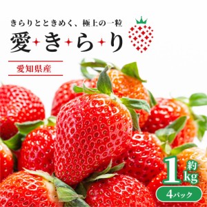 新ブランド 愛きらり 愛知県産 約1kg 4パック 3L〜L 新ブランド クール便 丸進青果セレクト いちご 苺 イチゴ 愛知県産 グルメ 大人気 旬