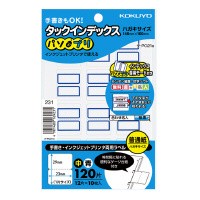 ポイント５倍☆ コクヨ タックインデックス　パソプリ　　中　青 ﾀ-PC21B