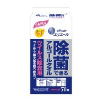 【期間限定価格☆ポイント５倍】大王製紙 除菌できるアルコールタオル　ウイルス除去用　詰替　７０枚 731156