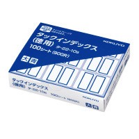 ポイント５倍☆ コクヨ タックインデックス　大　青　　紙用・徳用ラベル　９片×１００シート ﾀ-22-10B