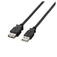 エレコム ＵＳＢ２．０ＵＳＢ延長ケーブル　　Ａ−Ａ　ノーマル／３ｍ／ブラック U2C-E30BK