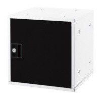 アスカ 組立式収納ボックス　ブラック　Ｗ３５０×Ｄ３５０×Ｈ３５０ｍｍ SB800BK