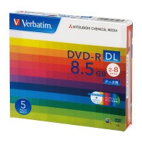 三菱ケミカルメディア Ｖｅｒｂａｔｉｍ　ＤＶＤ−Ｒ　２層　５枚　ＤＬ　８．５ＧＢ　 DHR85HP5V1