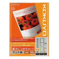 コクヨ インクジェットプリンタ用紙厚みしっかり　スーパーファイングレード　Ａ４　１００枚 KJ-M16A4-100