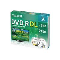 ポイント５倍☆ マクセル マクセル　録画用ＤＶＤＲ二層式　ワイドホワイトプリンタブル DRD215WPE5S