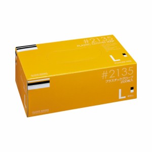 川西工業 プラスチックグローブ　＃２１３５　使い切り手袋 粉なし 　Ｌ　２００枚 2135-L