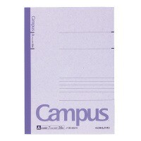 キャンパスノート コクヨ キャンパスノートカラー表紙　セミＢ５（６号）　罫幅７ｍｍ　３０枚　紫 ﾉ-3CAN-V