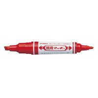 水性ペン ゼブラ 紙用マッキー（細字・太字ツイン）　赤　インク色：赤 WYT5-R