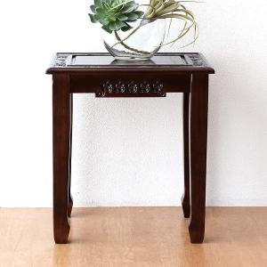 唐木 木製 脚付き 花瓶台 花台 フラワースタンド レトロ 09c51 花台