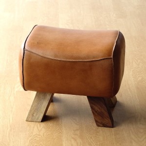 スツール おしゃれ 木製 革 レザー アンティーク 椅子 イス チェア 腰掛け 玄関 ナチュラル 天然素材 本革 レザーとウッドのスツール