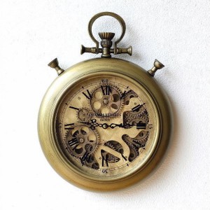 壁掛け時計 掛け時計 おしゃれ アンティーク レトロ クラシック ヨーロピアン 北欧 カフェ アイアンの掛け時計 ギアーC