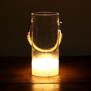 花瓶 おしゃれ ガラス フラワーベース LED ライト ゴールド 透明 クリア スタイリッシュ モダン LED付きハンドルガラスベースA
