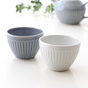 湯呑み茶碗 しのぎカップ おしゃれ かわいい 湯のみ 湯飲み 和食器 磁器 北欧 日本製 シンプル しのぎカップ カノン2カラー