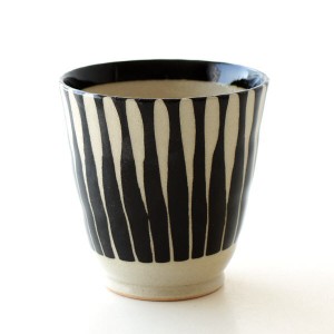 マグカップ おしゃれ 陶器 コップ コーヒーカップ 美濃焼 和モダン 和食器 日本製 焼き物 黒化粧十草カップ