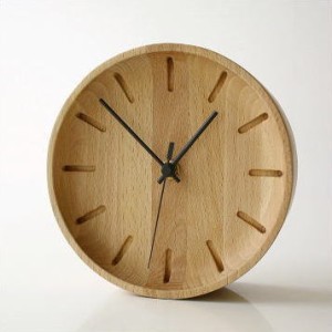 壁掛け時計 掛け時計 おしゃれ 置き時計 置時計 木製 アナログ 天然木 シンプル ウッドウォールクロック プチサークル