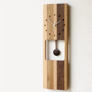 壁掛け時計 掛け時計 おしゃれ 木製 振り子時計 壁掛け ナチュラル シンプル ウッドウォールクロック オルロージュA