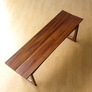 ベンチ 木製 ロング 幅120 天然木 無垢 チーク 長い 長椅子 腰掛け レトロ アンティーク おしゃれ シンプル チークウッドのベンチ