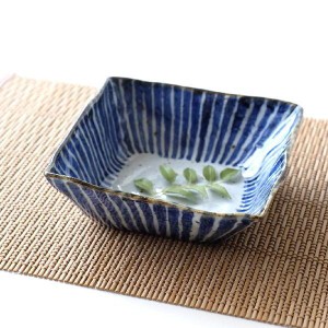 盛り鉢 中鉢 盛皿 陶器 磁器 おしゃれ 角鉢 角皿 かわいい プレート お皿 和食器 波佐見焼 日本製 焼き物 染十草 角盛り鉢