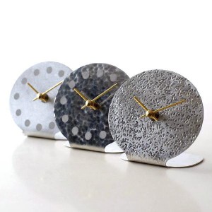 置き時計 置時計 おしゃれ テーブルクロック 錫 すず アナログ かわいい 可愛い アンティーク 日本製 錫のテーブルクロック 3タイプ