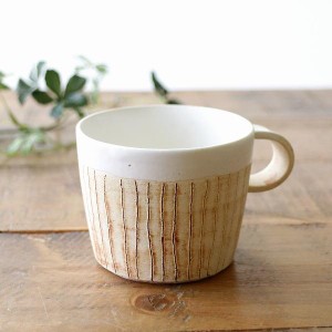 マグカップ 陶器 おしゃれ 日本製 コーヒーカップ ナチュラル シンプル 萬古焼 焼き物 ナチュラルマグ さびライン S