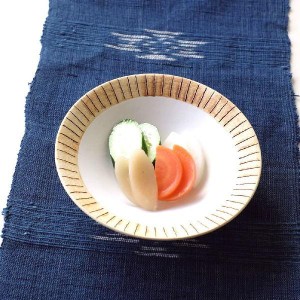中鉢 陶器 中皿 浅鉢 おしゃれ セット 日本製 萬古焼 焼き物 和食器 食器 盛り鉢 シンプル さびライン 15cm 浅鉢