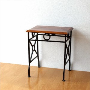 ネストテーブル サイドテーブル アイアン 木製 シーシャムウッド 天然木 無垢 おしゃれ モダン シンプル ネストテーブル コンソールS