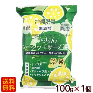 美らりん シークワーサー石鹸 100g×1個　/無添加 保湿 角質除去 沖縄限定 沖縄お土産 雑貨【M便】