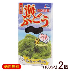 南国酒肴 海ぶどう タレ付き 100g×2個　/塩水漬け 沖縄産 お土産【M便】