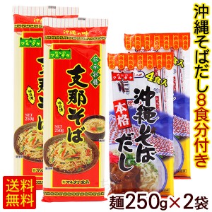 支那そば 250g×2袋 （粉末そばだし8食分付き）　/マルタケ 乾麺 【M便】