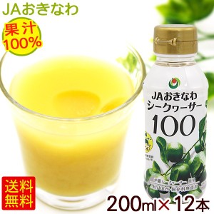 シークワーサー 果汁100％ 200ml×12本　/JAおきなわ 青切りシークヮーサー ジュース 原液 ノビレチン