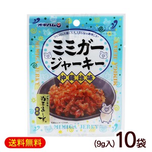 ミミガージャーキーN　9g×10袋　/ぬちまーす使用 豚耳皮 おつまみ 珍味 沖縄お土産 オキハム【M便】