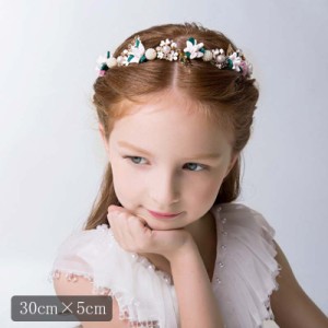 送料無料 ヘアアクセサリー ヘッドドレス 子供 花冠 ヘッドアクセサリー カチューシャ フラワーカチューシャ フラワーモチーフ 髪飾り 子