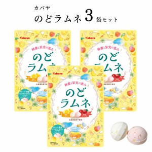 お菓子 詰め合わせ 清涼菓子 カバヤ のどラムネ 58g 3袋 まとめ買い ストック ラムネ菓子 駄菓子 おやつ はちみつ りんご レモン 喉飴 の