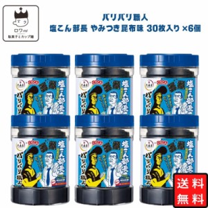 バリバリ職人 味付け海苔 塩こん部長 やみつき昆布味 30枚×6個セット 大森屋 ギフト 非常食 常温保存 備蓄 防災 ごはんのおとも ごはん 