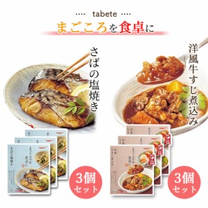 レトルト 惣菜 常温 洋風 和風 レトルト食品 常温保存 詰め合わせ 送料無料 惣菜セット 食品 牛すじ煮込み 3食 さば 3食 あす楽 非常食 