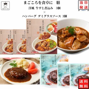 レトルト 惣菜 和風 洋風 常温 送料無料 惣菜セット 詰め合わせ レトルト食品 常温保存 牛すじ煮込み 3食 ハンバーグ デミグラスソース 3