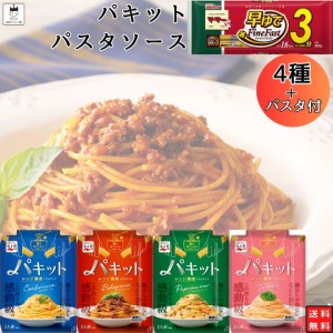 パスタ パスタソース セット 送料無料 レトルト食品 詰め合わせ パキット 4種パスタ 1袋 400ｇ レトルト 惣菜 常温 ギフト インスタント