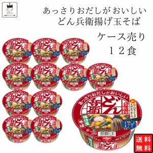 カップ麺 箱買い 日清 あっさりおだしがおいしい どん兵衛 揚げ玉そば ケース売り12食セット 送料無料 まとめ買い ストック 買い置き