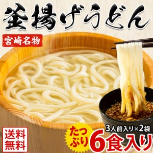 ＼たっぷり6食入り／ うどん 送料無料 釜揚げうどん 宮崎名物 釜揚げ うどん 宮崎 お取り寄せ 7-14営業以内発送予定(土日祝除く)　　　　