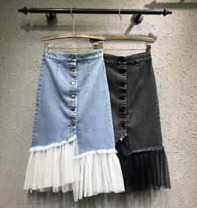 レース 切り替え デニム スカートの通販 Au Pay マーケット