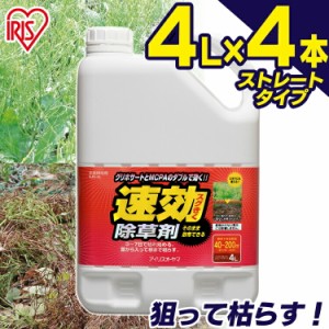 【4個セット】除草剤 速効除草剤 4L SJS-4L ストレートタイプ 人気 速攻除草剤 除草 除草剤 草むしり 草 秋 雑草 速効 庭 手入れ ガーデ