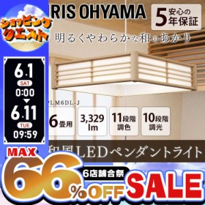 ライト ペンダントライト 和風 LEDペンダントライト メタルサーキット 6畳 調色 調光 天井照明 照明器具 ライト led 和室 PLM6DL-J アイ