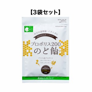 プロポリス200のど飴 100g(約22粒)【3袋セット】総合メディカル