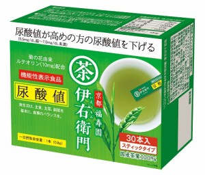 伊右衛門機能性表示食品 インスタント緑茶スティックタイプ 尿酸値 30本入 宇治の露製茶【PI】