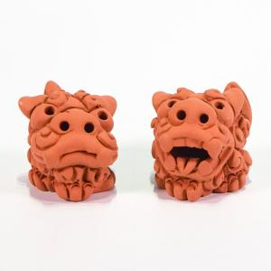 シーサー(素焼き)／沖縄／美品／魔除け／厄除け／御守り／置物／陶器 シーサー(素焼き)／沖縄／美品／魔除け／厄除け／御守り／置物／陶器