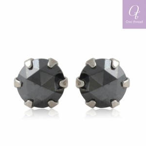 ブラックダイヤモンド ピアス 一粒 ブラックダイヤ ピアス プラチナ 計0.2ct ダイヤモンド Pt ピアス 日本製 人気 プラチナピアス 0.1ct